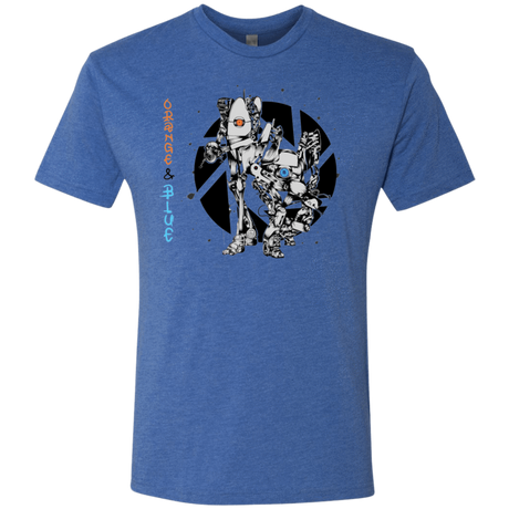 T-Shirts Vintage Royal / S Orange and Blue Men's Triblend T-Shirt
