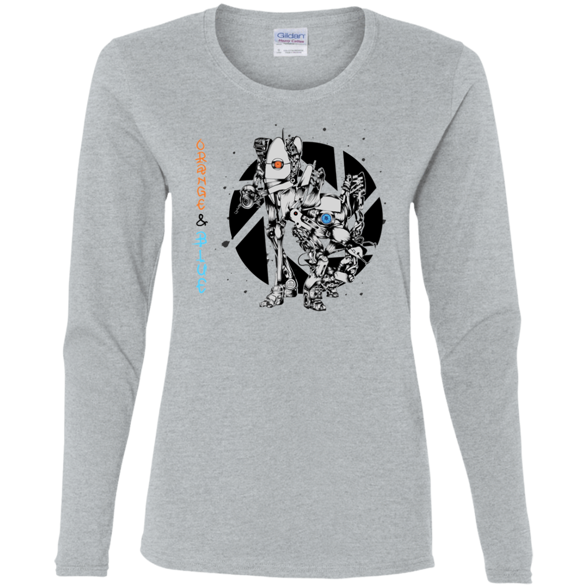 T-Shirts Sport Grey / S Orange and Blue Women's Long Sleeve T-Shirt