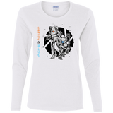 T-Shirts White / S Orange and Blue Women's Long Sleeve T-Shirt