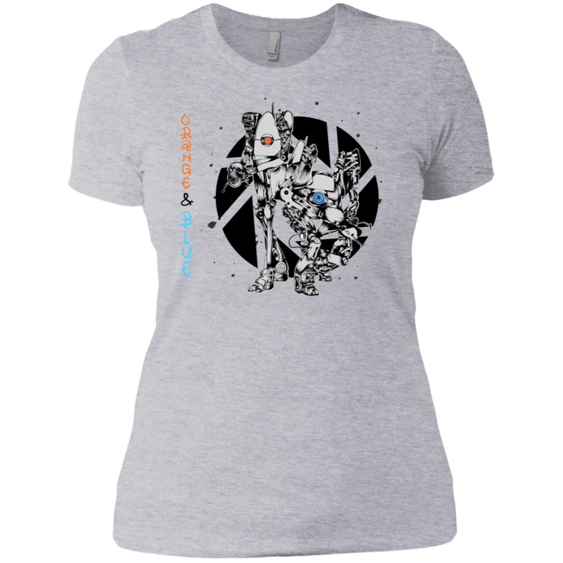 T-Shirts Heather Grey / X-Small Orange and Blue Women's Premium T-Shirt