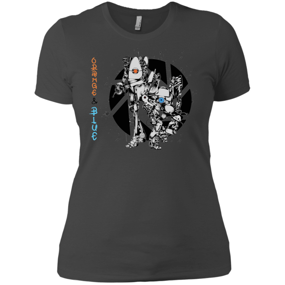 T-Shirts Heavy Metal / X-Small Orange and Blue Women's Premium T-Shirt