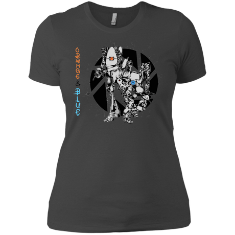 T-Shirts Heavy Metal / X-Small Orange and Blue Women's Premium T-Shirt