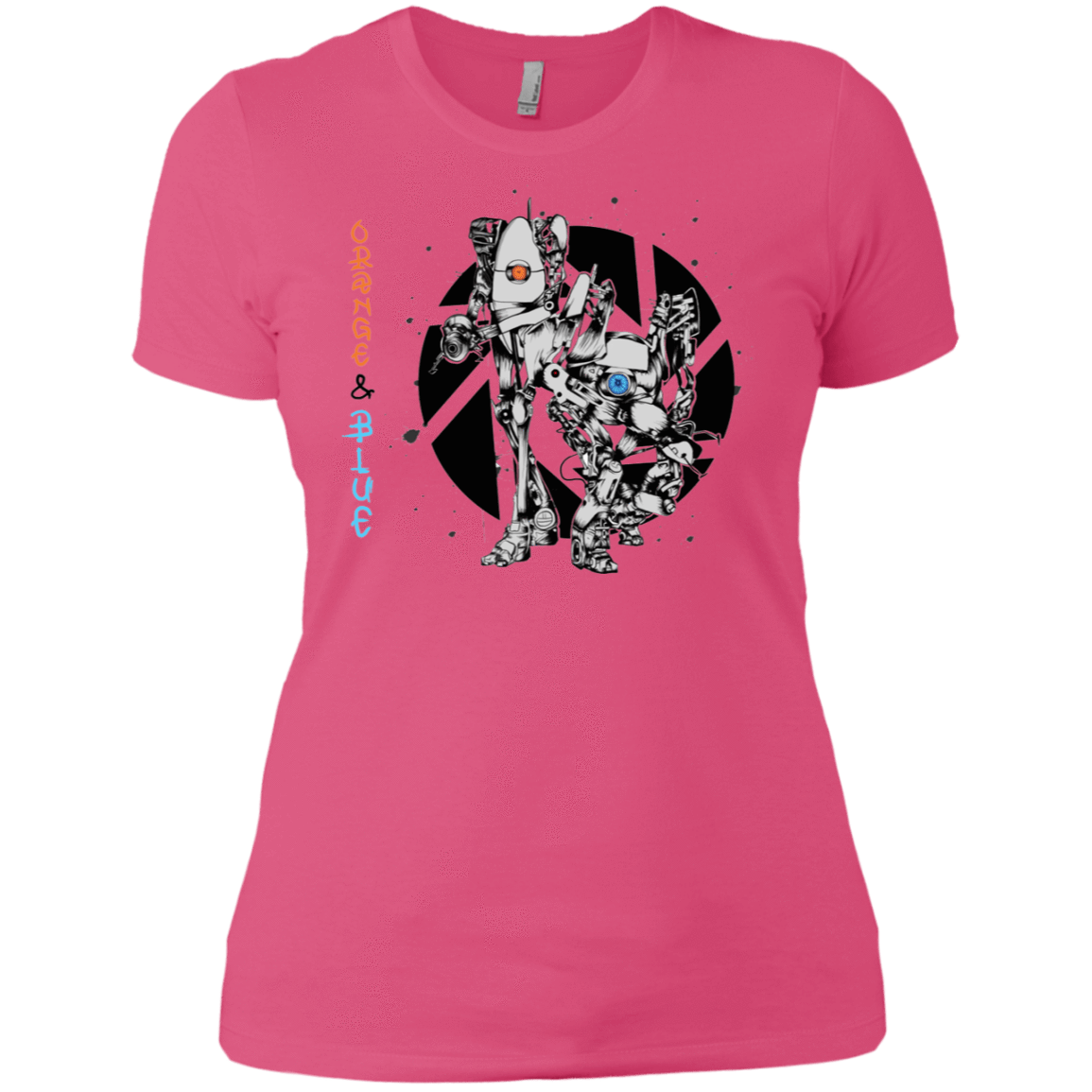 T-Shirts Hot Pink / X-Small Orange and Blue Women's Premium T-Shirt