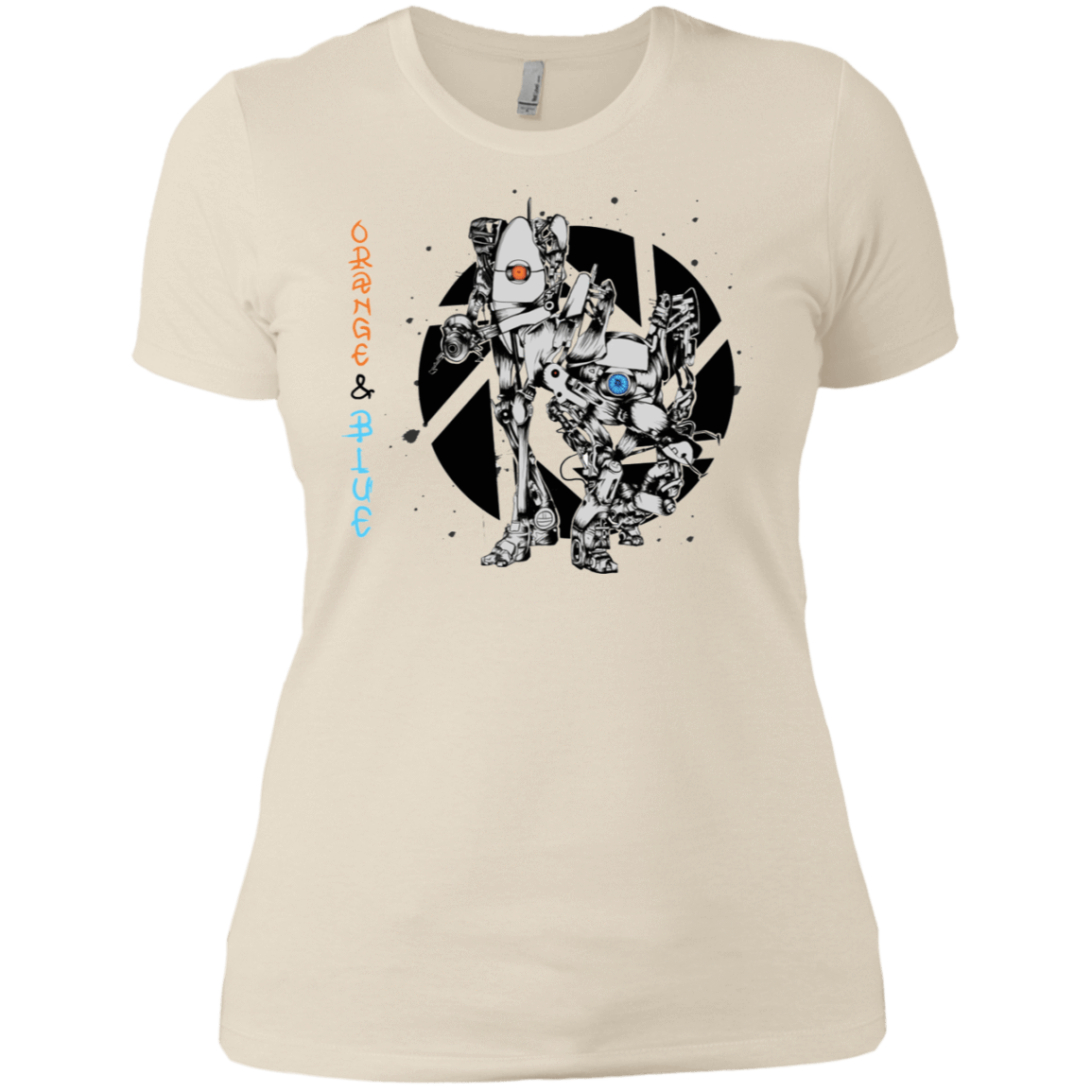 T-Shirts Ivory/ / X-Small Orange and Blue Women's Premium T-Shirt