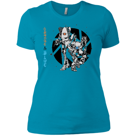 T-Shirts Turquoise / X-Small Orange and Blue Women's Premium T-Shirt
