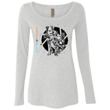 T-Shirts Heather White / S Orange and Blue Women's Triblend Long Sleeve Shirt