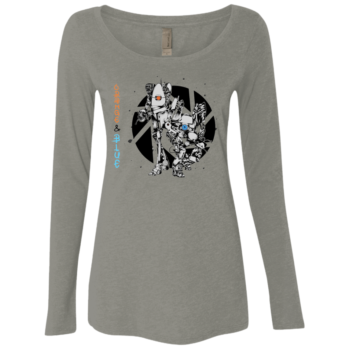 T-Shirts Venetian Grey / S Orange and Blue Women's Triblend Long Sleeve Shirt