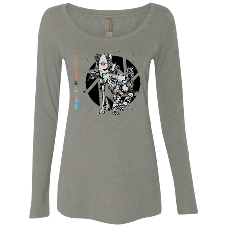 T-Shirts Venetian Grey / S Orange and Blue Women's Triblend Long Sleeve Shirt