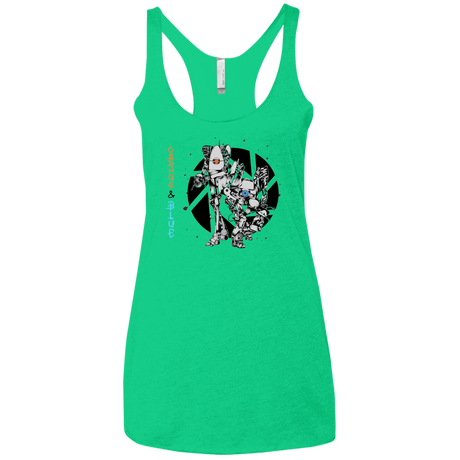 T-Shirts Envy / X-Small Orange and Blue Women's Triblend Racerback Tank