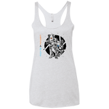 T-Shirts Heather White / X-Small Orange and Blue Women's Triblend Racerback Tank