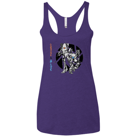 T-Shirts Purple Rush / X-Small Orange and Blue Women's Triblend Racerback Tank