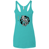 T-Shirts Tahiti Blue / X-Small Orange and Blue Women's Triblend Racerback Tank