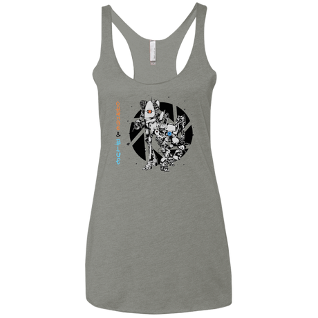 T-Shirts Venetian Grey / X-Small Orange and Blue Women's Triblend Racerback Tank