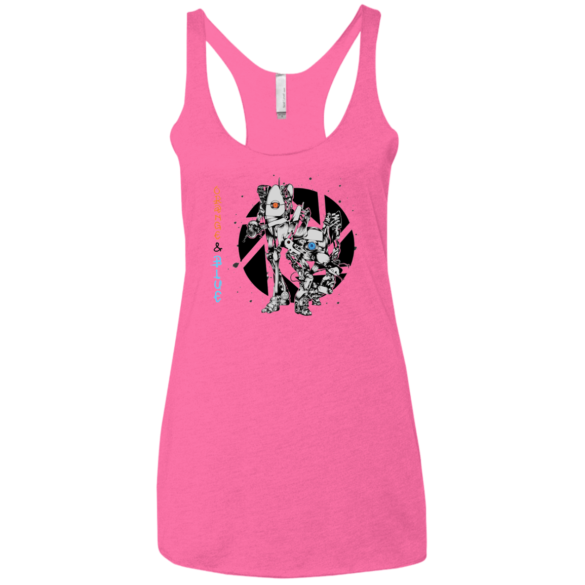 T-Shirts Vintage Pink / X-Small Orange and Blue Women's Triblend Racerback Tank