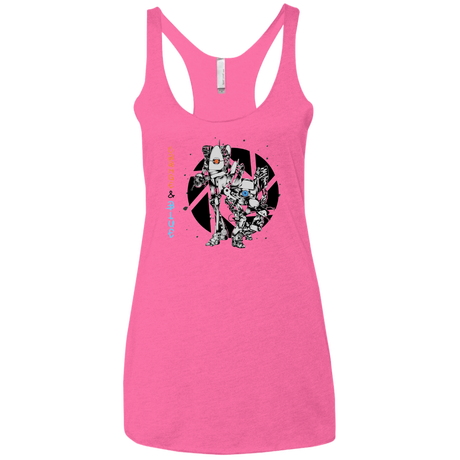 T-Shirts Vintage Pink / X-Small Orange and Blue Women's Triblend Racerback Tank