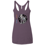 T-Shirts Vintage Purple / X-Small Orange and Blue Women's Triblend Racerback Tank