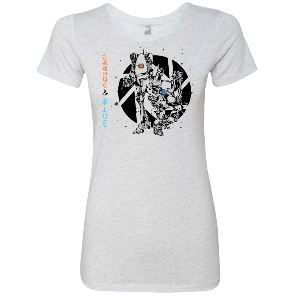 T-Shirts Heather White / S Orange and Blue Women's Triblend T-Shirt