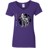 T-Shirts Purple / S Orange and Blue Women's V-Neck T-Shirt