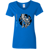 T-Shirts Royal / S Orange and Blue Women's V-Neck T-Shirt