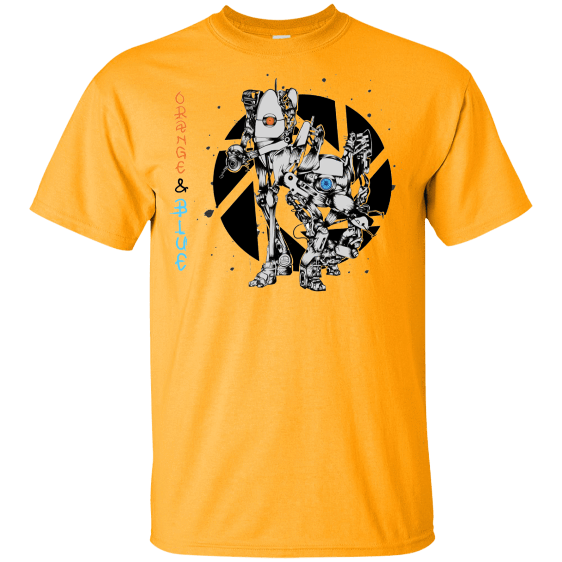 T-Shirts Gold / YXS Orange and Blue Youth T-Shirt