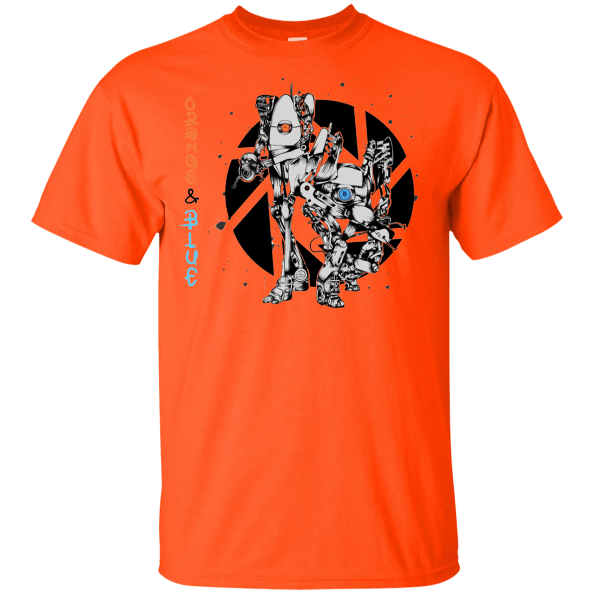 T-Shirts Orange / YXS Orange and Blue Youth T-Shirt