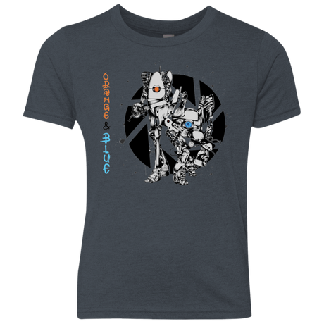 T-Shirts Vintage Navy / YXS Orange and Blue Youth Triblend T-Shirt