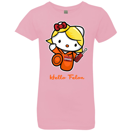 T-Shirts Light Pink / YXS Orange is the New Cat Girls Premium T-Shirt