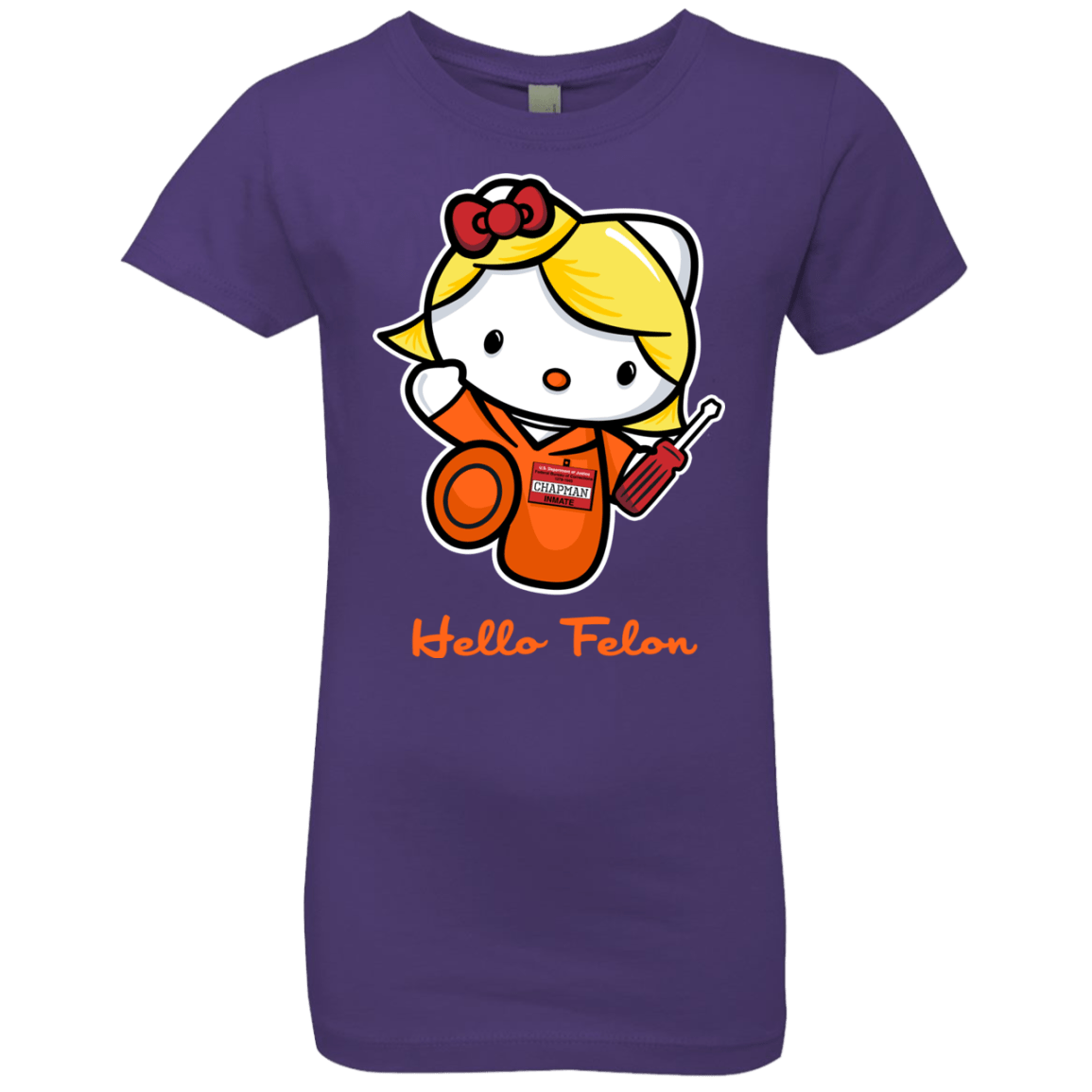 T-Shirts Purple Rush / YXS Orange is the New Cat Girls Premium T-Shirt