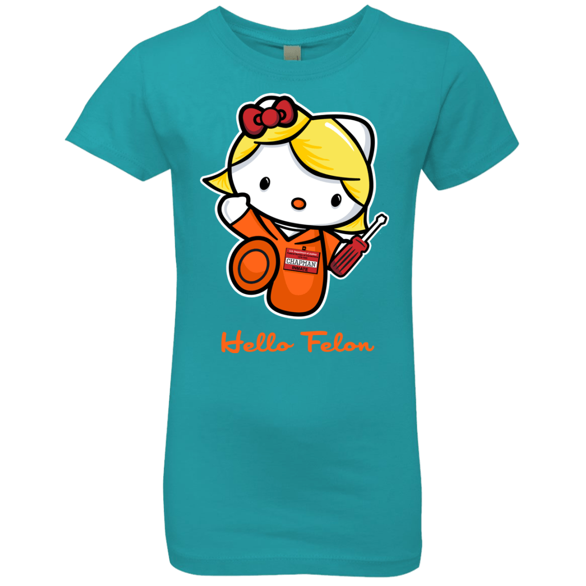 T-Shirts Tahiti Blue / YXS Orange is the New Cat Girls Premium T-Shirt