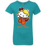 T-Shirts Tahiti Blue / YXS Orange is the New Cat Girls Premium T-Shirt