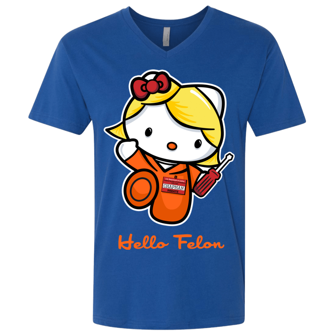 T-Shirts Royal / X-Small Orange is the New Cat Men's Premium V-Neck