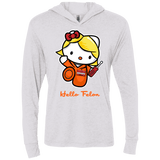 T-Shirts Heather White / X-Small Orange is the New Cat Triblend Long Sleeve Hoodie Tee