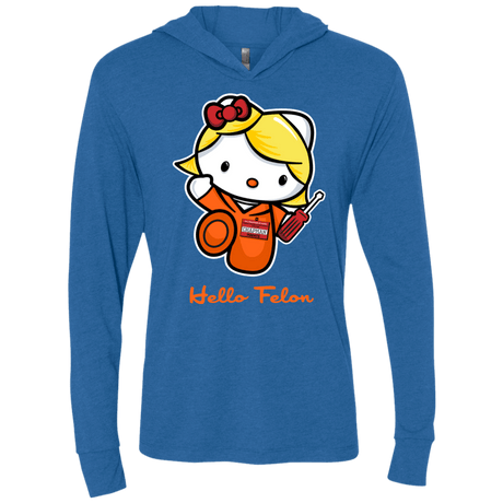 T-Shirts Vintage Royal / X-Small Orange is the New Cat Triblend Long Sleeve Hoodie Tee