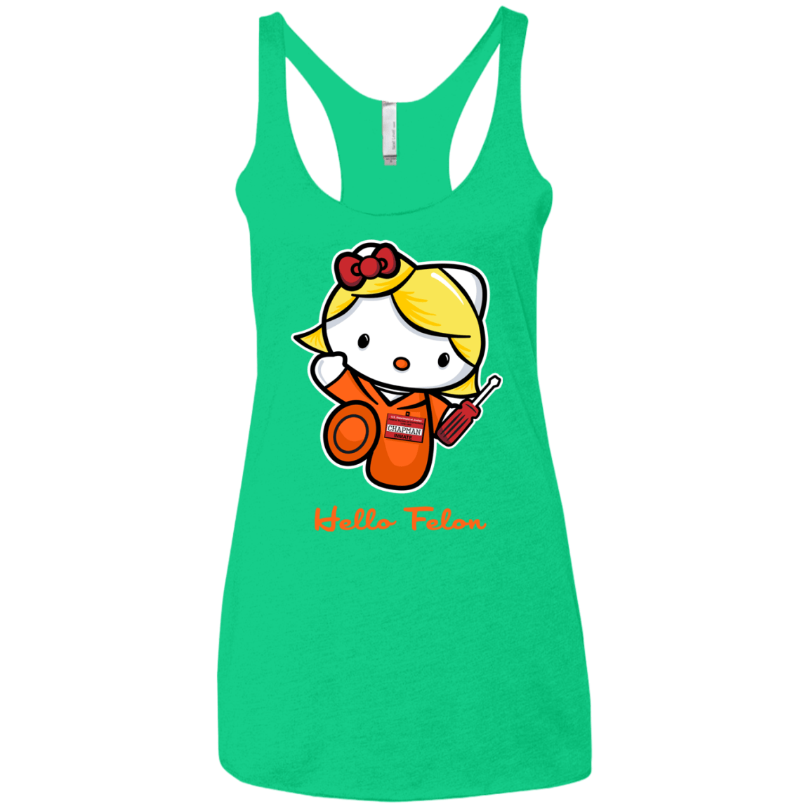 T-Shirts Envy / X-Small Orange is the New Cat Women's Triblend Racerback Tank