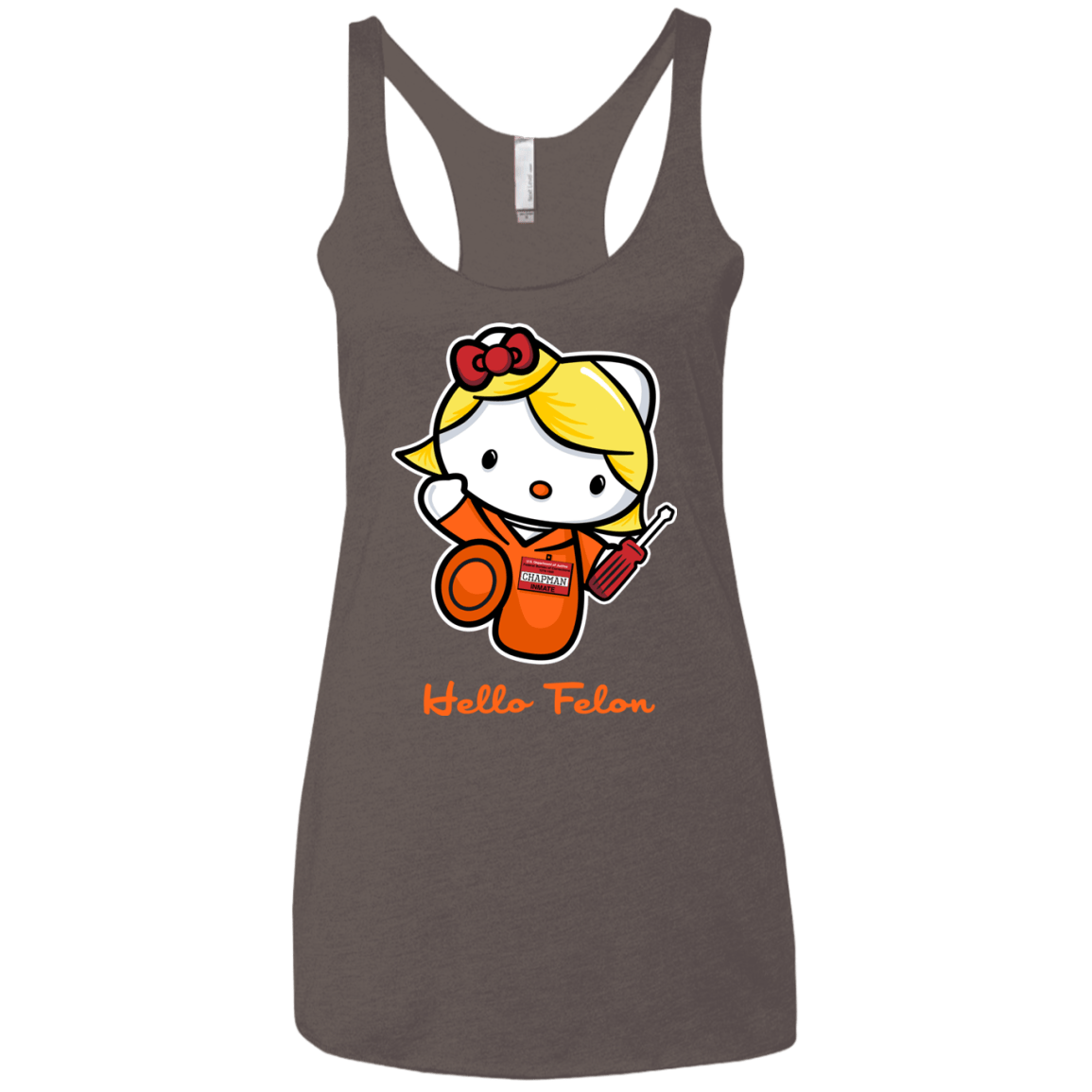 T-Shirts Macchiato / X-Small Orange is the New Cat Women's Triblend Racerback Tank