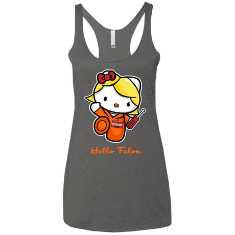 T-Shirts Premium Heather / X-Small Orange is the New Cat Women's Triblend Racerback Tank