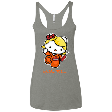 T-Shirts Venetian Grey / X-Small Orange is the New Cat Women's Triblend Racerback Tank