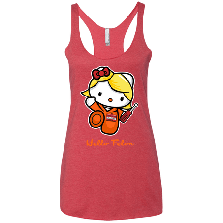 T-Shirts Vintage Red / X-Small Orange is the New Cat Women's Triblend Racerback Tank