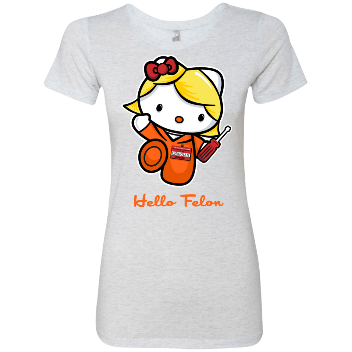 T-Shirts Heather White / Small Orange is the New Cat Women's Triblend T-Shirt