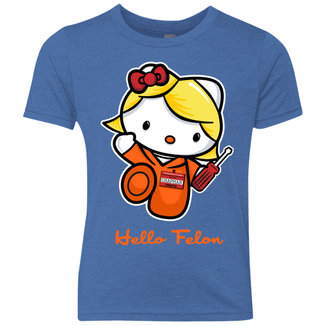 T-Shirts Vintage Royal / YXS Orange is the New Cat Youth Triblend T-Shirt