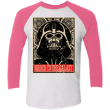 T-Shirts Heather White/Vintage Pink / X-Small Order to the galaxy Men's Triblend 3/4 Sleeve