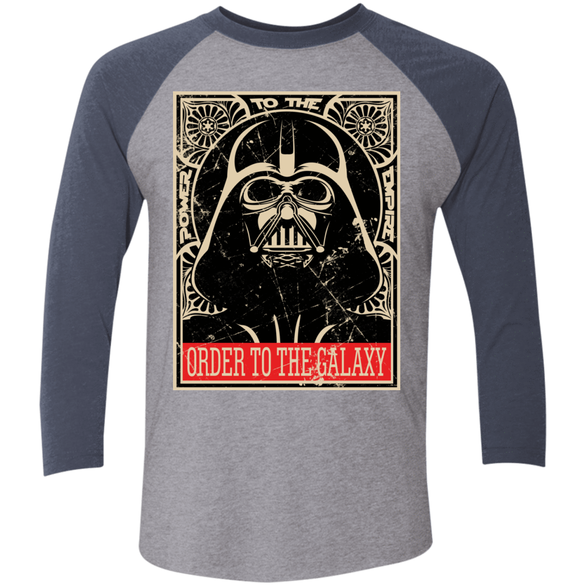 T-Shirts Premium Heather/Vintage Navy / X-Small Order to the galaxy Men's Triblend 3/4 Sleeve