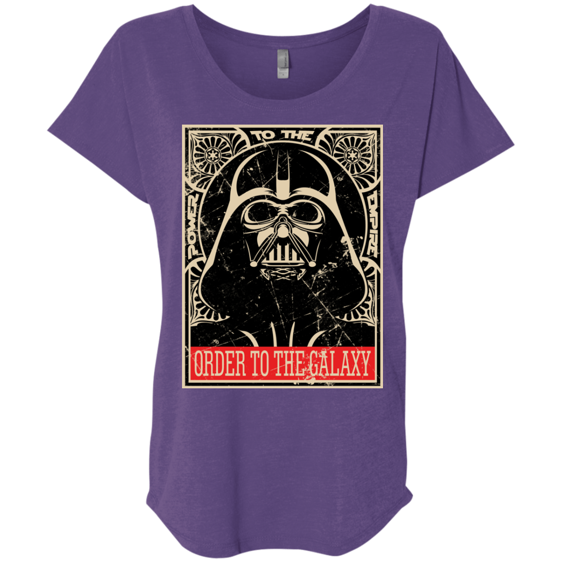 T-Shirts Purple Rush / X-Small Order to the galaxy Triblend Dolman Sleeve