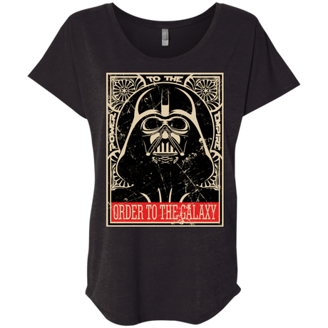 T-Shirts Vintage Black / X-Small Order to the galaxy Triblend Dolman Sleeve