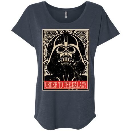 T-Shirts Vintage Navy / X-Small Order to the galaxy Triblend Dolman Sleeve