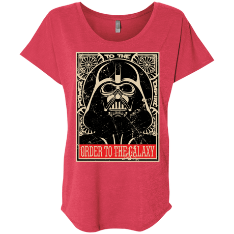 T-Shirts Vintage Red / X-Small Order to the galaxy Triblend Dolman Sleeve