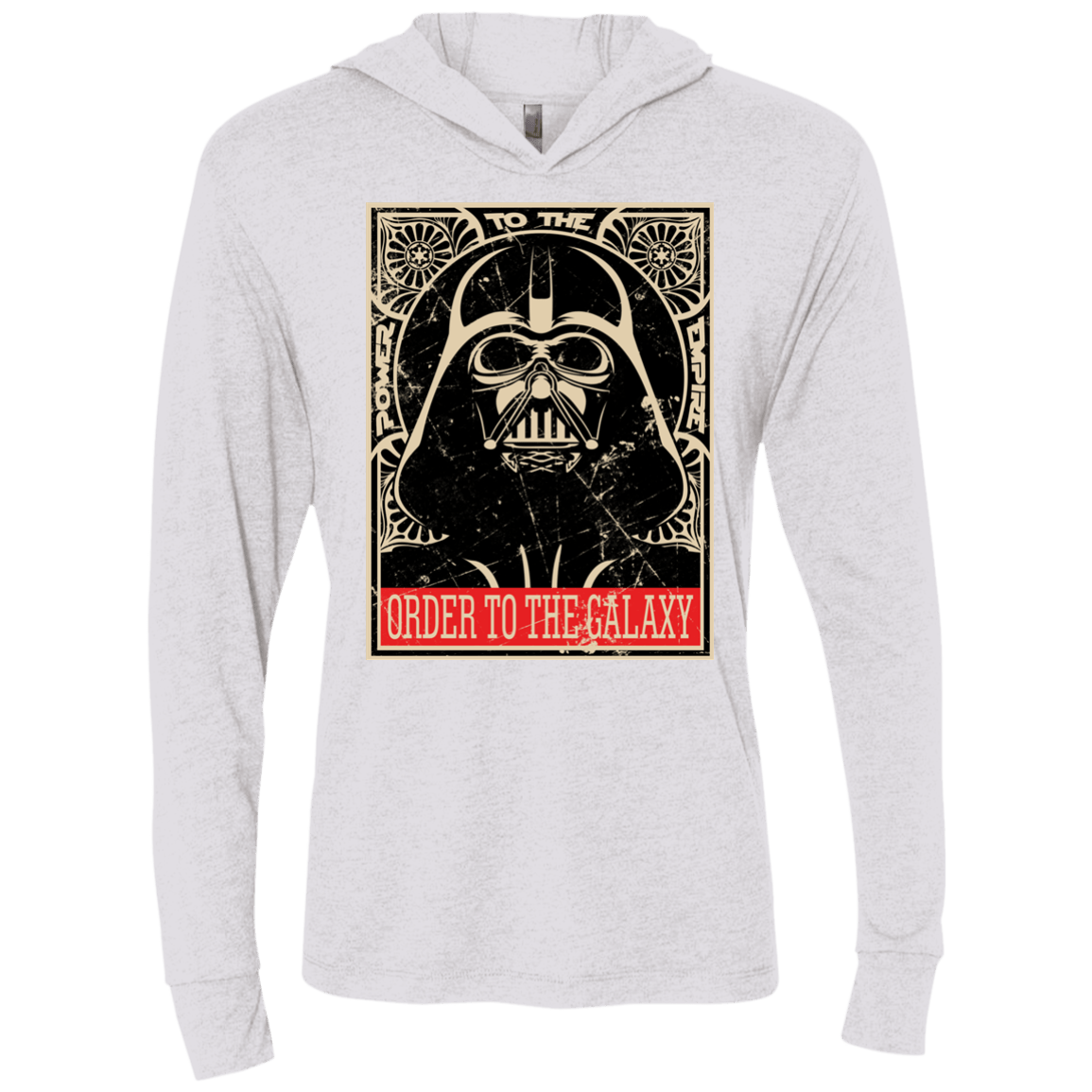 T-Shirts Heather White / X-Small Order to the galaxy Triblend Long Sleeve Hoodie Tee
