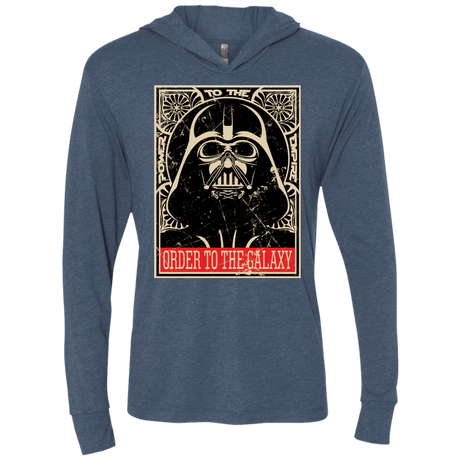 T-Shirts Indigo / X-Small Order to the galaxy Triblend Long Sleeve Hoodie Tee