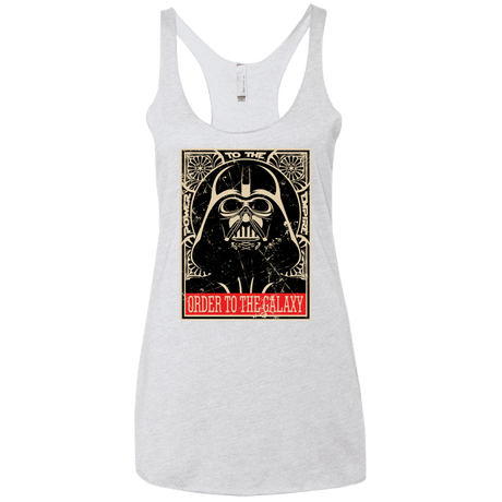 T-Shirts Heather White / X-Small Order to the galaxy Women's Triblend Racerback Tank