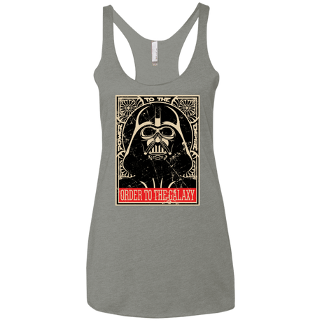 T-Shirts Venetian Grey / X-Small Order to the galaxy Women's Triblend Racerback Tank